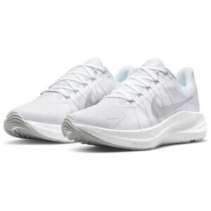 Nike Womens Zoom Winflo 8 Beige Running Shoes White/Metallic Silver US Size 7.5